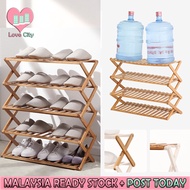 Free installation folding multi-layer shoe rack simple household economic racks dormitory storage rack bamboo shoe cabin