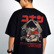 T-shirt Pendek Conan Anime Baru Gaya Jepun - Unisex, Musim Panas, Luas & 100% Kapas