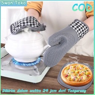 Oven Gloves Thick Heat-Resistant Gloves/ Silicone Oven Gloves Microwave Oven Gloves - SWAN