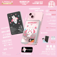 XPower x Sanrio My Melody Sanrio MagDiaita2 (MDT2) 第二代彩屏顯示鋁合金 10000mAh 磁吸行動電源