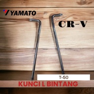 KUNCI L BINTANG T-50 YAMATO CHROME VANADIUM KILAP PERKAKAS MURAH 71C