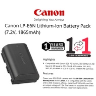 CANON LP-E6N LITHIUM-ION BATTERY PACK 7.2V 1865MAH FOR CANON EOS R5 R6 R 90D 80D 70D 60D 6D 6D MARK 