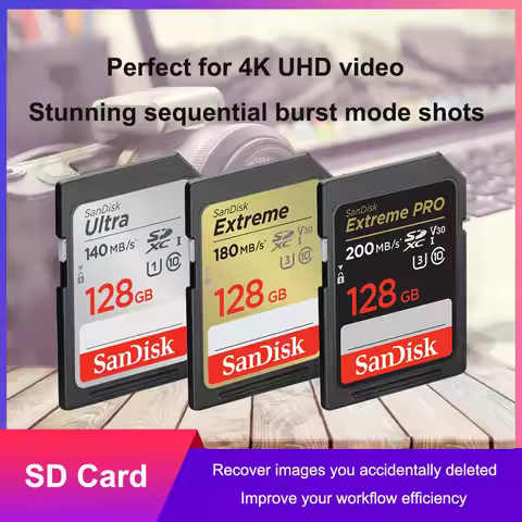 SanDisk Ultra/Extreme/Extreme PRO SD Card 32GB SDHC UHS-I 64GB/128GB 256GB SDXC UHS-I full size SD C