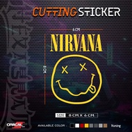 Cutting Sticker Nirvana Band Smiley Face Logo | Nirvana Smiley Face Logo Cutting Sticker | Music Ban