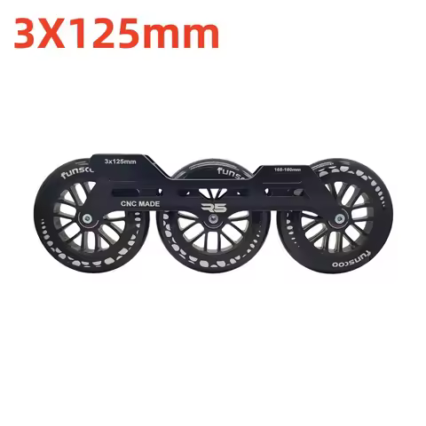 R5 3X125mm Skating Frame with 85A 125mm PU Wheel 90A LED Flash Inline Skates Wheels White Colorful S