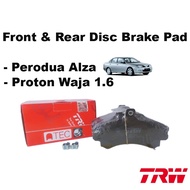 Proton Waja 1.6, Perodua Alza Front &amp; Rear Disc Brake Pad Trw Brand