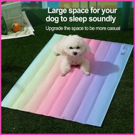 Cooling Mat for Dogs Gel Cool Kennel Pad Rainbow Gradient Sleeping Mattress for Crate Kennel Bed Sof