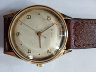 Doxa男裝古董機械表、行走正常、金色表殼、連霸的34.8mm、品相如圖