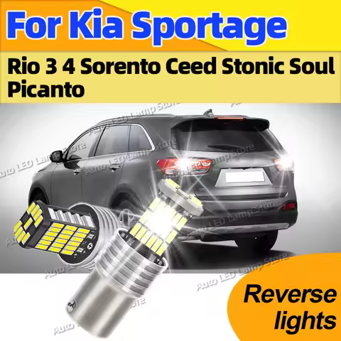 2PCS 6000K BA15S P21W Canbus LED Reverse Light Backup Blubs 1156 Lamp For Kia Sportage Rio 3 4 Soren