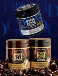 Ready Stock Korea Lotte Dark Chocolate Beans 72% 86g 韩国进口乐天72%纯黑巧克力豆 86g (Exp 2024/09)