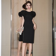 IBUY 2026 Summer Women's Lotusesleeve Slim-Fit Dress
