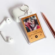 【DIY歌曲照片】情侶禮物一對優惠 音樂播放器鑰匙圈 掃碼聽歌