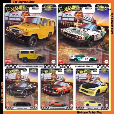 Hot Wheels Premium 2025 Boulevard Hotwheels 2025 1/64 Car Model Toyota Ford Bugatti Alfa Romeo Alloy