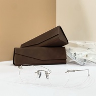 999.9 Glasses TW-20T Pure Titanium Frameless Polygonal Fashion Glasses Frame Optical Frame Suitable 