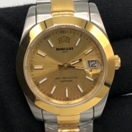 Roscani Gold Bracelet Women Watch Stainless Steel Analog Watch Rolex Style Jam Tangan Perempuan