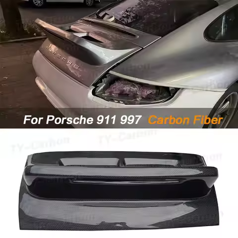 Real Carbon Fiber Rear Spoiler Duck Wing Rear Trunk Lid Spoiler BodyKits for Porsche 911 997.1 997.2