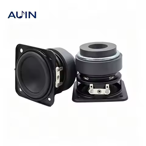 AUIN 2Pcs 2 Inch 4 Ohm 12W Speakers Full Range Dual Magnetic Loudspeaker Home Theater Long-stroke DI