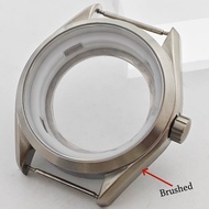 RICHUS NH35 Watch Case 41mm Silver Polished/Brushed Sapphire Glass Watch Case Fit NH35 NH36 ETA2836