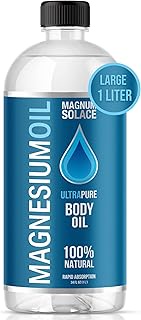 Magnesium Oil for Muscle Recovery Bath Soak - Large 1 Liter (34 oz) for Use in Salt Bath, Foot Soaks