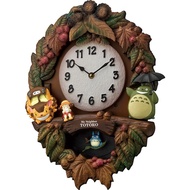 RHYTHM My Neighbor Totoro Wall Clock with Theme Song Brown 4MJ429-M06