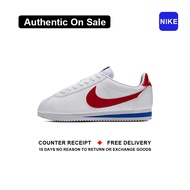 ใหม่และแท้ Nike Cortez Leather " White Red " รองเท้ากีฬา 807471 - 103 รับประกัน 1 ปี