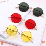 CACTU Men and Women Steampunk Sunglasses Circle Glasses Round Sunglasses Vintage Sunglasses UV Prote