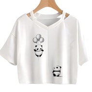 I Love Panda  fairy grunge  hippie  crop top girl fairy grunge  streetwear  hippie aesthetic crop to