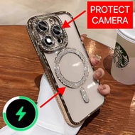 High Quality Diamond Magnetic For i-Phone 16/16 Plus/16 Pro/16 Pro Max Protect Camera Case