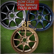 Flow forming 🔥AOW FTA AUTO OPTION RAYS CE28 16" 4X100 7J ET40 NEW SPORT RIM THAILAND ORIGINAL FLOW FORMING WHEELS