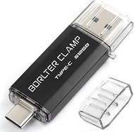 512GB Type C USB 3.0 Flash Drive, BorlterClamp USB C Jump Drive OTG Memory Stick Dual Drive for Android Smartphones Samsung S10/S8/Note 9, Huawei Honor, LG, etc, Tablets and PC (Black)