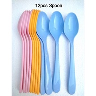 [Ready Stock]12pcs Sudu / Garfu Plastik Tebal Plastik sudu plastik garfu Plastic Spoon Fork plastic 