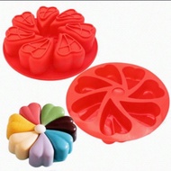 1pc 7.61in 7-Hole Heart-Shaped Scones Cake Mold, Heart-Shaped Baking Tray,DIY Sandwich Bread Mold, T