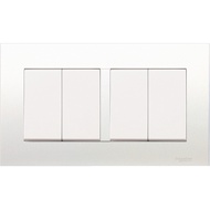 Schneider Vivace Flush Switch 4 Gang 1 Way
