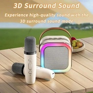 iShop Wireless Karaoke Speaker With Bluetooth Microphone K12 Home KTV Karaoke Machine RGB Light Mini Bluetooth Speaker