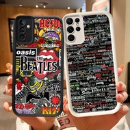 DJ-41 Rock Band Silicone Casing black and white for Samsung M15 A54 FE S24 S21 A55 S25 Ultra A17 A26
