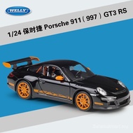 WELLY1: 24 Porsche 911GT3 RS (997) Sports Car Simulation Alloy Car Model Ornaments