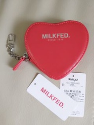 日本 MILKFED Heart Pouch 紅色 心形 銀包 散銀包 鎖匙包 吊飾