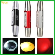 Won Stainless Steel Jade Torch Jewelry Appraisal Flashlight Detection Flashlight