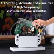 Rgb Clear Dust Cover for Nintendo Switch Oled Protection Cover Protective Sleeve Acrylic Display Box Shell Games Accessories