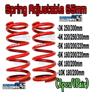 [Ready Stock] (2pcs) Spring Adjustable 65mm Spring Rate 10K/8K/6K/5K/4K/3K 180mm - 300mm