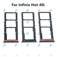 For Infinix Hot 40i X6528 X6528B Sim Tray Card Slot Holder Reader SD Slot Adapter Replacement Part