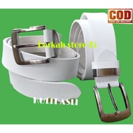 PRIA PUTIH Belt Men Genuine Leather Belt White Color Import Size 150 Cm Jumbo Long Browser Cool Mode