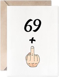 Funny 70th Birthday Card, 69+1 women Or Men Sweet 70 Years Old Birthday Gift Joke Card