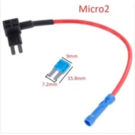 (3-wire Combo) Micro 2 Car Fuse Splitter Wire - Car Fuse Connection Wire