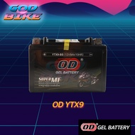 แบตเตอรี่แห้ง OD Battery YTX9-BS (12V 9A) STEED SUPER4 CBR-400 BANDIT