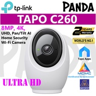 【SIRIM】TP-Link Tapo C260, 8MP, 4K, UHD, Pan/Tilt AI Home Security Wi-Fi Camera