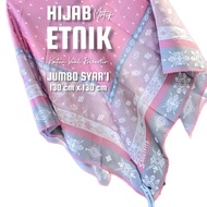 Soutfits Hijab Jumbo Syar'i Motif Etnik Maya Series 005 Scarf - Jilbab Segi Empat Bahan Katun Voal P