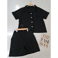 Set For Chubby And Fat Women (Plus Size) 2 Pieces Shirt & Shorts (Pants Length 17 Inches)