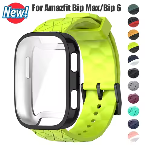 TPU Case+Silicone Strap For Huami Amazfit Bip Max/Bip 6 Bracelet Correa Breathable Wristband For Ama