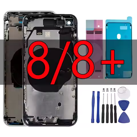 Back Housing Semi-assembly for iPhone 8 Rear Cover Chassis With Flex Cable Glass iPhone 8Plus Frame 